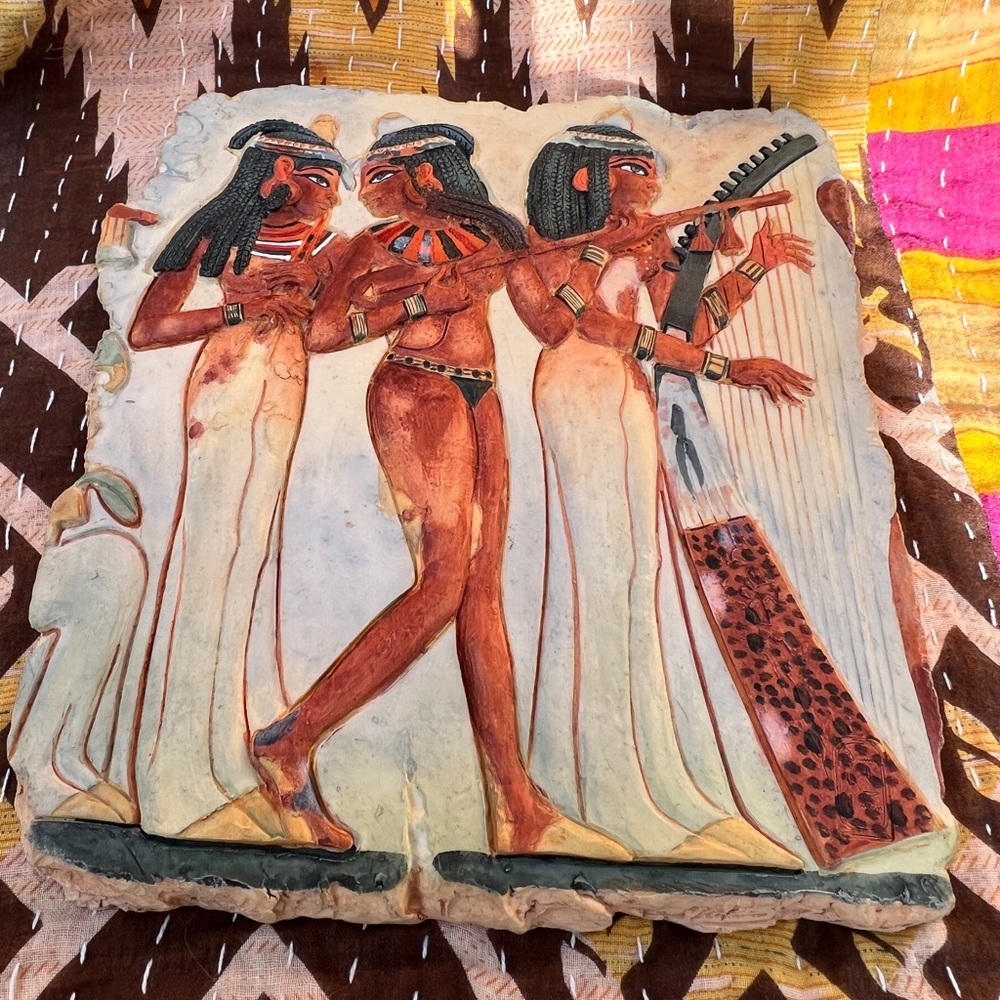 EGYPTIAN MUSICIANS TOMB OF WAKHT RELIEF PLAQUE